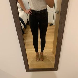 Rag & bone black high rise skinny jeans